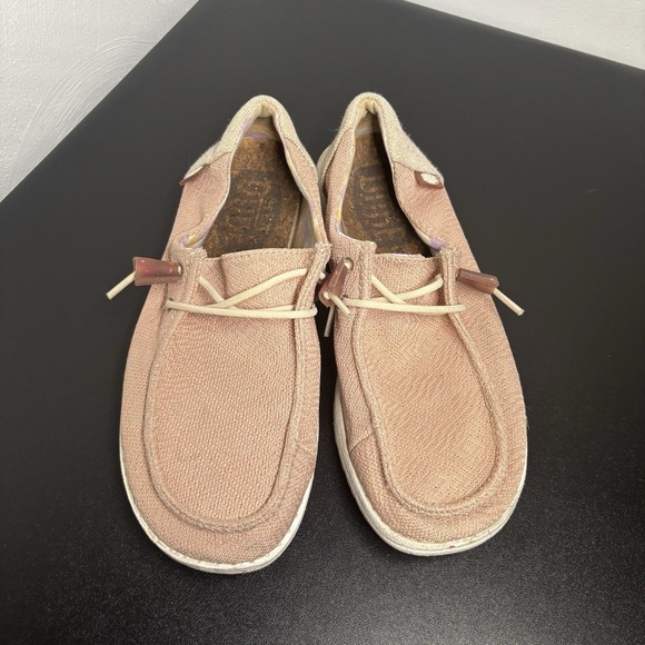 Hey Dude‎ WENDY Knit II Pink Salt Rose Slip On Shoes Loafer Women Size 7 - Picture 5 of 8